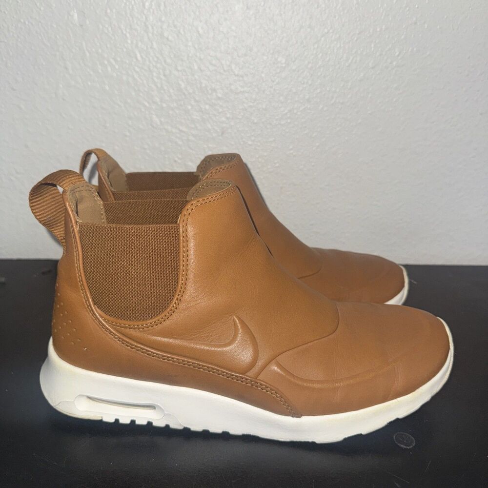 Nike Air Max Thea Mid Shoes Size 8.5 Sneaker Ale Brown Leather Shoes 859550-200